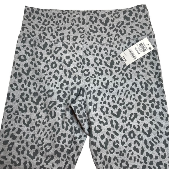 Jenni Cotton Stretch Leggings Leopard Grey Medium New - Picture 3 of 7